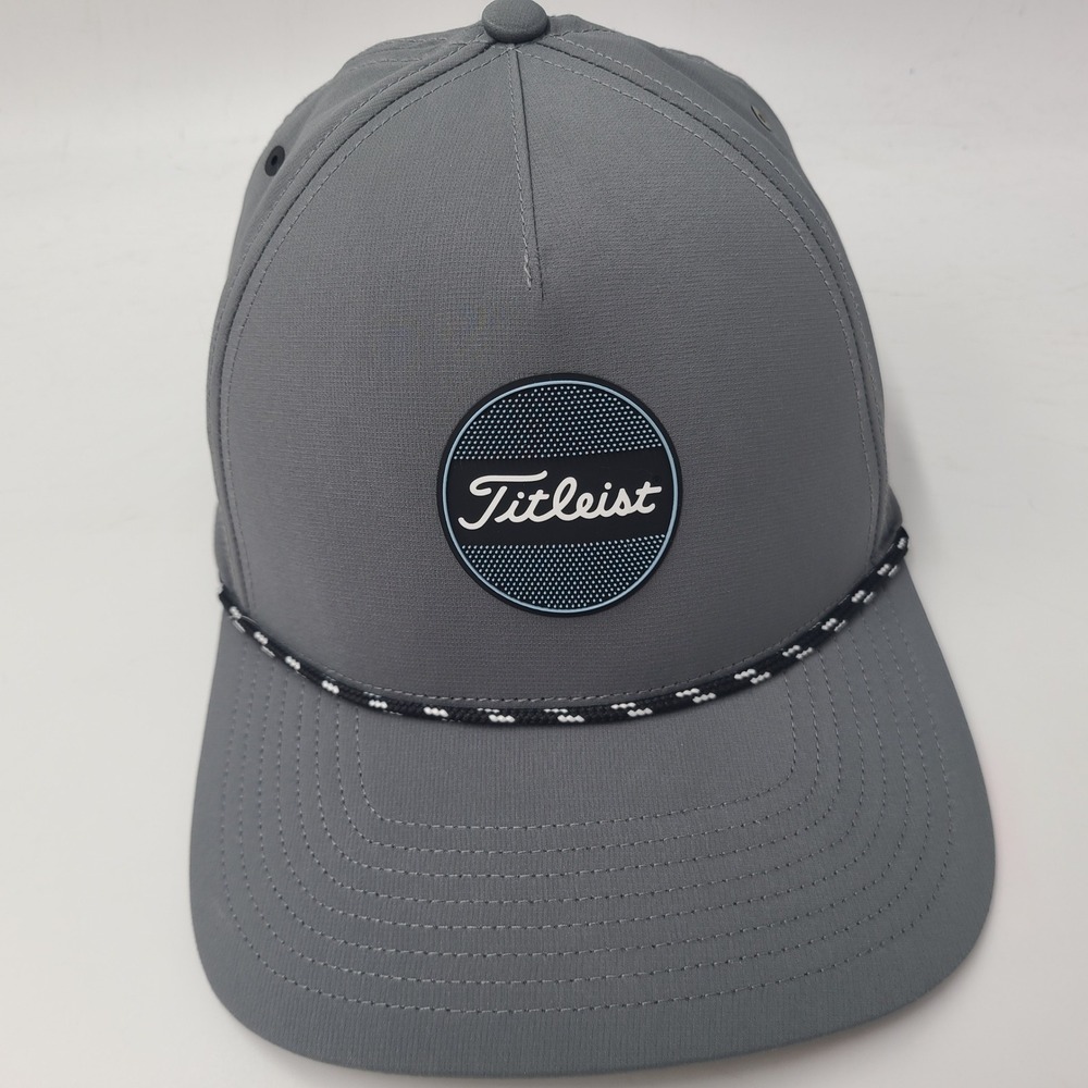 Titleist Hat Snapback Gray Black White Rope Golf Performance Outdoors Casual Men